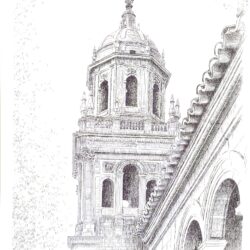 Torre de la Catedral de Jaén vista desde la zona más puramente vandelviriana del templo, la bellísima Logia. Juan E. Latorre.